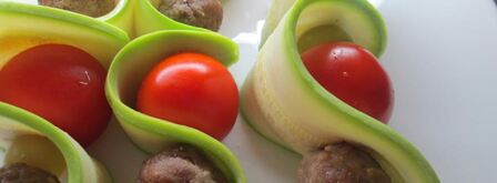 цукини на шпажках с фрикадельками и помидорами. Шаг 5