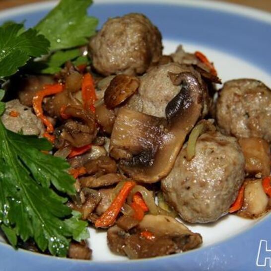 Рецепт закуски из грибов с фрикадельками