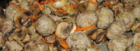 закуска из грибов с фрикадельками. Шаг 8