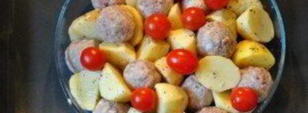 запеченный картофель с фрикадельками. Шаг 6