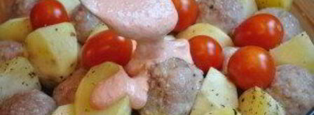 запеченный картофель с фрикадельками. Шаг 8