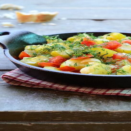 Рецепт гарнира из кабачков с помидорами и перца