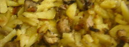 картофель с лесными грибами и луком. Шаг 5