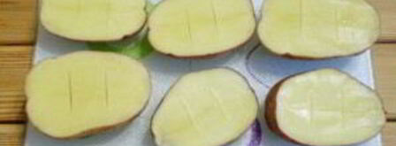 картошка с салом и чесноком в духовке. Шаг 5