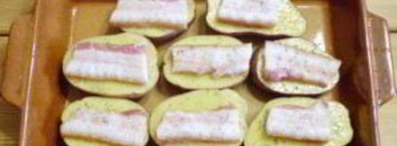 картошка с салом и чесноком в духовке. Шаг 8