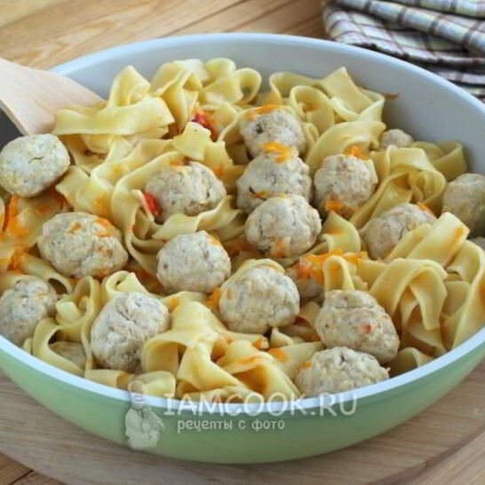 Рецепт лапши с фрикадельками
