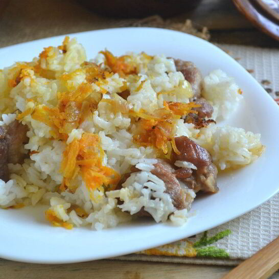 Рецепт риса с мясом в духовке