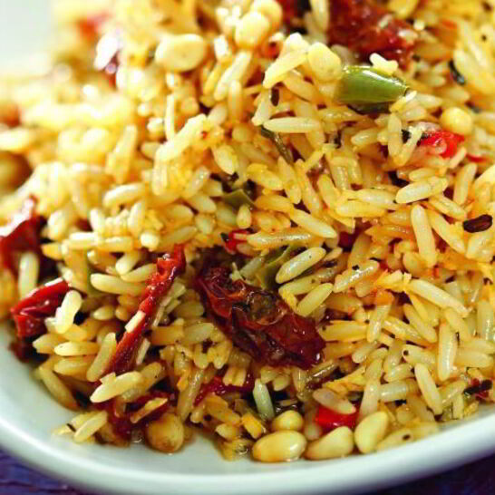 Рецепт риса с перцем и вялеными помидорами