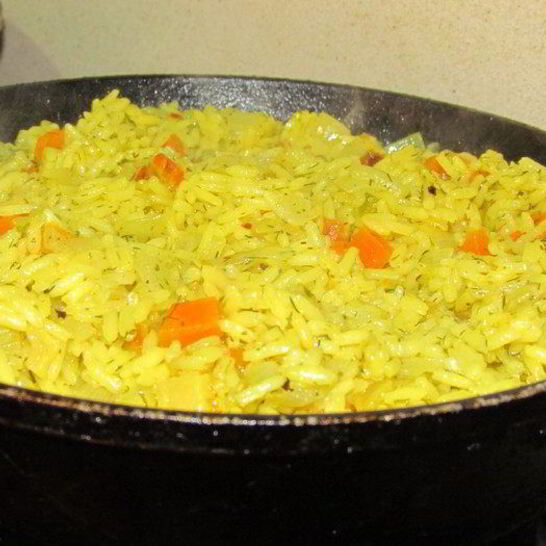 Рецепт риса в сковородке