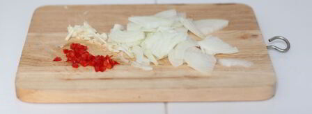 жареный рис с фасолью и грибами. Шаг 3