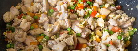 жареный рис с курицей и сладким перцем. Шаг 8