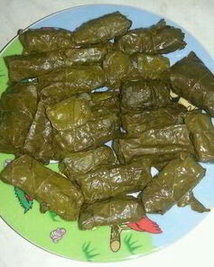 Азербайджанская долма из свежих виноградных листьев