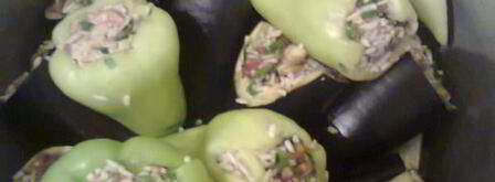 долма с баклажаном и болгарским перцем. Шаг 11