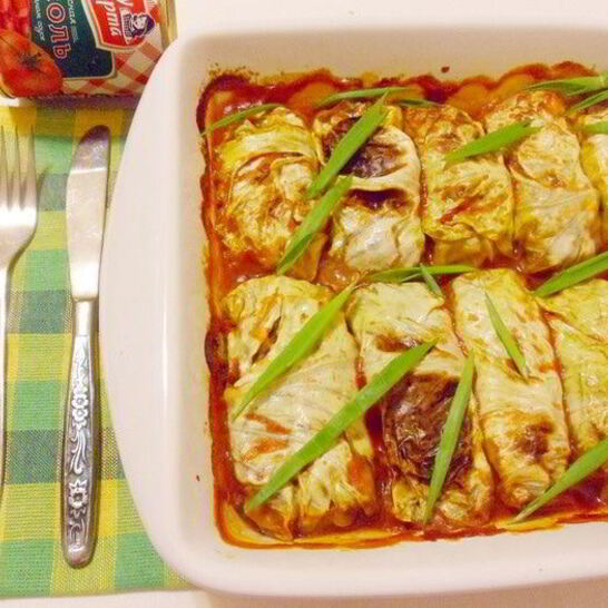 Рецепт голубцов с консервированной фасолью и грибами