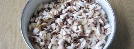 голубцы с курицей, свиной грудинкой и грибами. Шаг 5