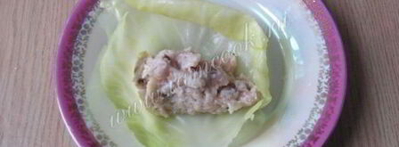 голубцы с курицей, свиной грудинкой и грибами. Шаг 8