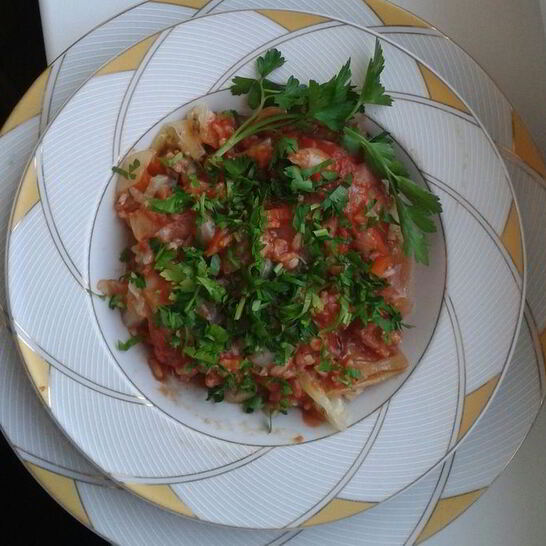 Рецепт ленивых голубцов с вешенками