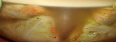 постные закусочные голубцы с острой морковной начинкой. Шаг 7