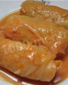 Вегетарианские голубцы с фасолью в кастрюле