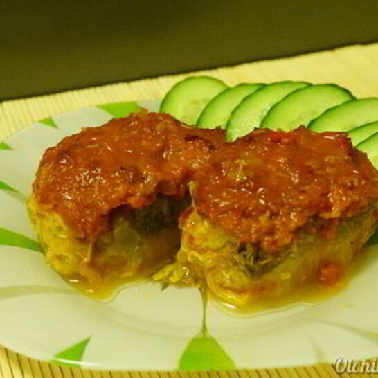 Рецепт запеченных голубцов с фаршем из индейки