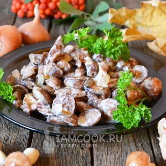 Рецепт маслят жареных в сметане