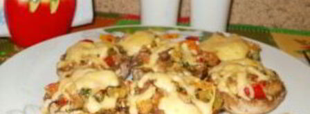 постные фаршированные грибы. Шаг 5