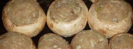 шампиньоны, фаршированные мясом. Шаг 6