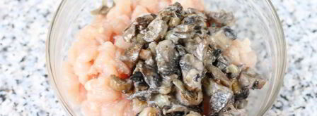 шампиньоны с курицей и сыром. Шаг 5