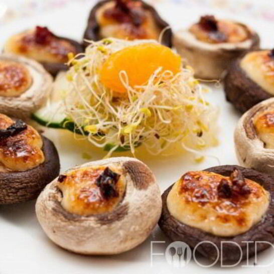 Рецепт шампиньонов с плавленым сыром