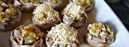 запеченные фаршированные шампиньоны. Шаг 8