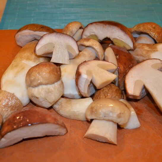 Рецепт жареных белых грибов с морковкой и луком