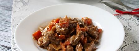 гуляш из печени с подливкой. Шаг 11