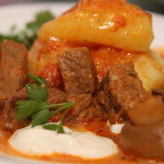 Рецепт гуляша из вареной говядины