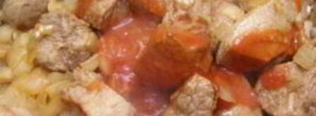 гуляш из вареной говядины. Шаг 5