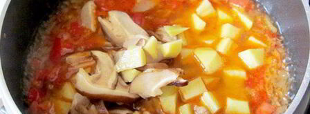 постный суп-гуляш с грибами по-венгерски. Шаг 6