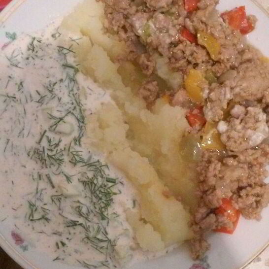 Рецепт картофельного пюре с соусом