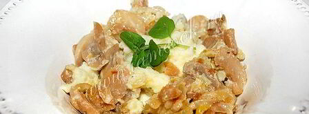 картофельное пюре с жареными шампиньонами. Шаг 7