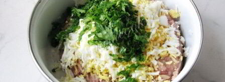 котлеты с сыром и отварным яйцом. Шаг 8