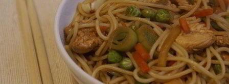 лапша с овощами и курицей по-китайски. Шаг 9