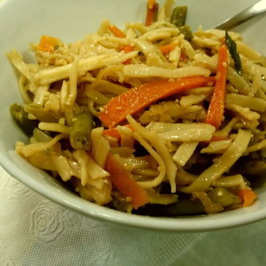 Рецепт лапши удон с овощами в соусе