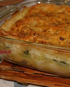 Лазанья с курицей и шпинатом