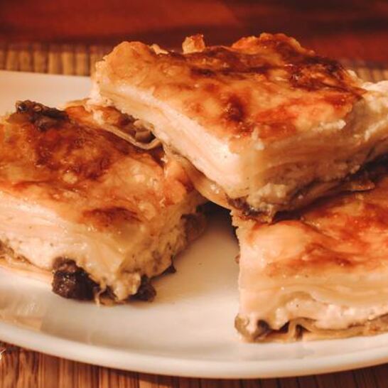 Рецепт лазаний сырная с грибами