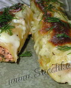 Каннеллони с рыбой