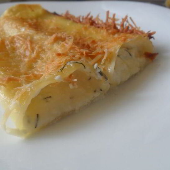 Рецепт каннелоней с двумя видами сыра