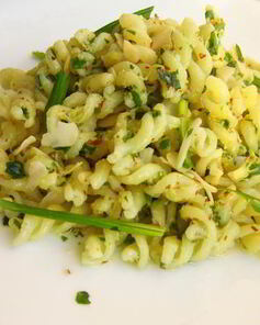 Макароны с черемшой