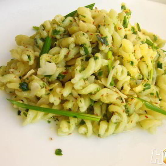 Рецепт макарон с черемшой