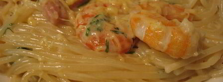 паста карбонара с креветками. Шаг 4