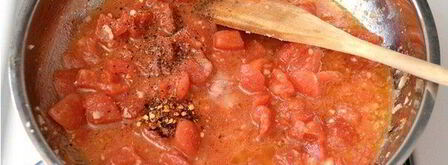 паста с креветками и томатами. Шаг 6