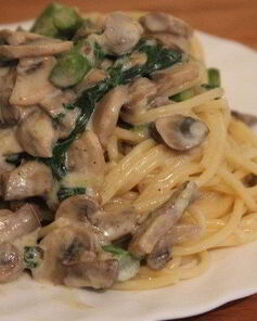 Паста с шампиньонами