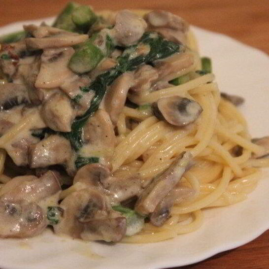 Рецепт пасты с шампиньонами